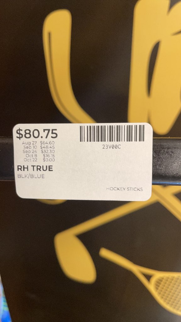 TRUE T PRO SBP Right-Handed Hockey Stick - 85 Flex