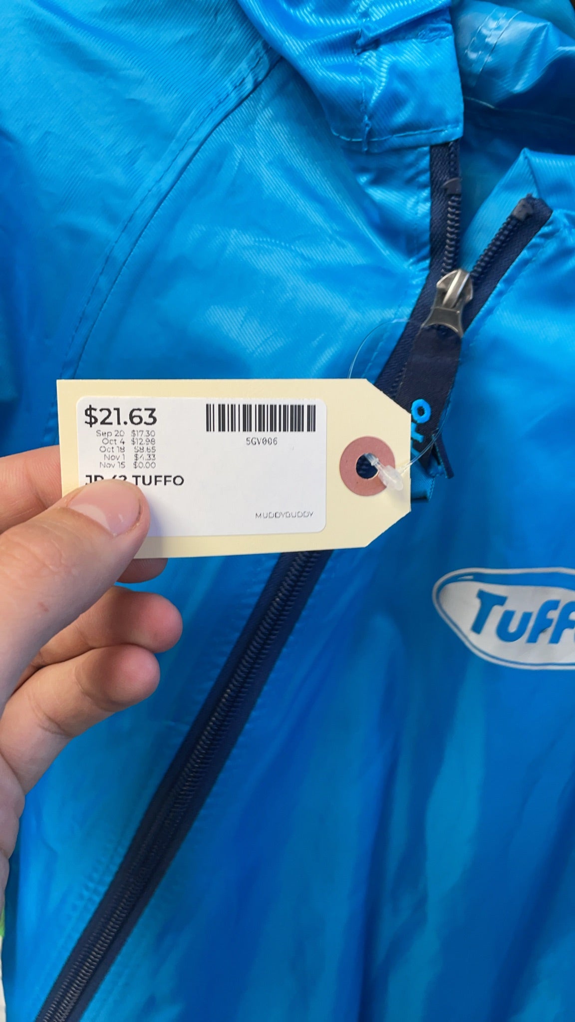 Tuffo Muddy Buddy 5T Blue Rain Suit