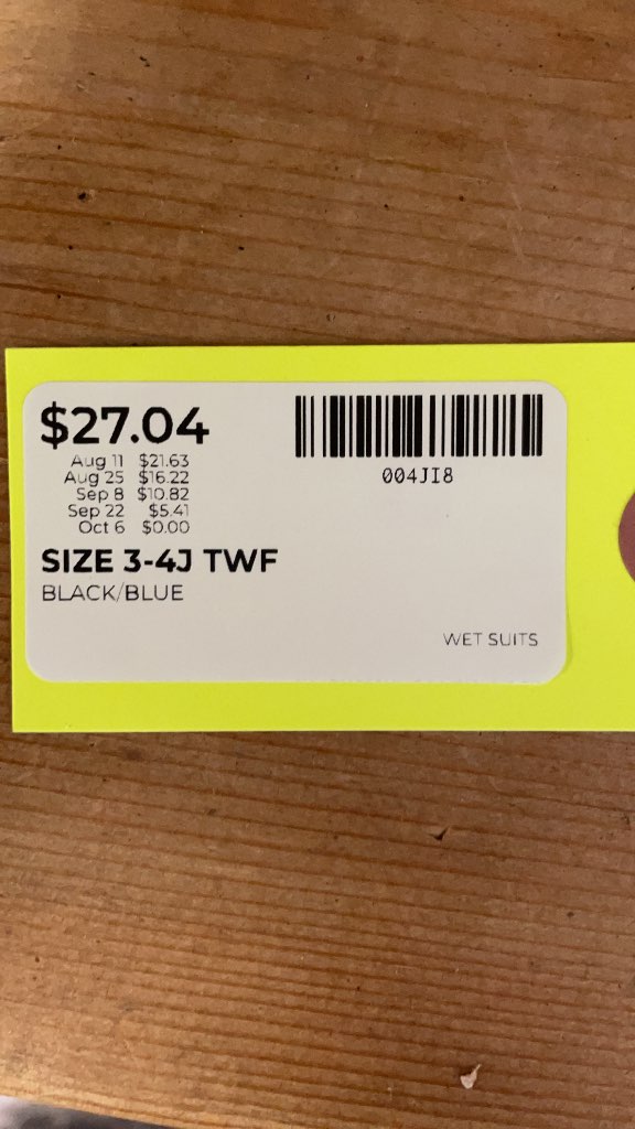 TWF Kids' Shorty Wetsuit - Black/Blue - Size 3-4J