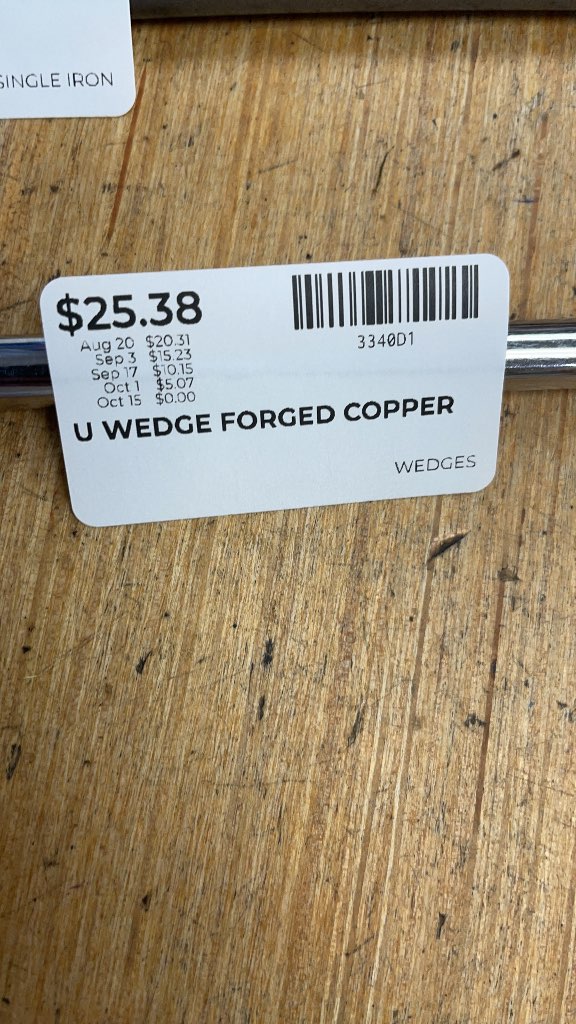 U Wedge Forged Copper Golf Club