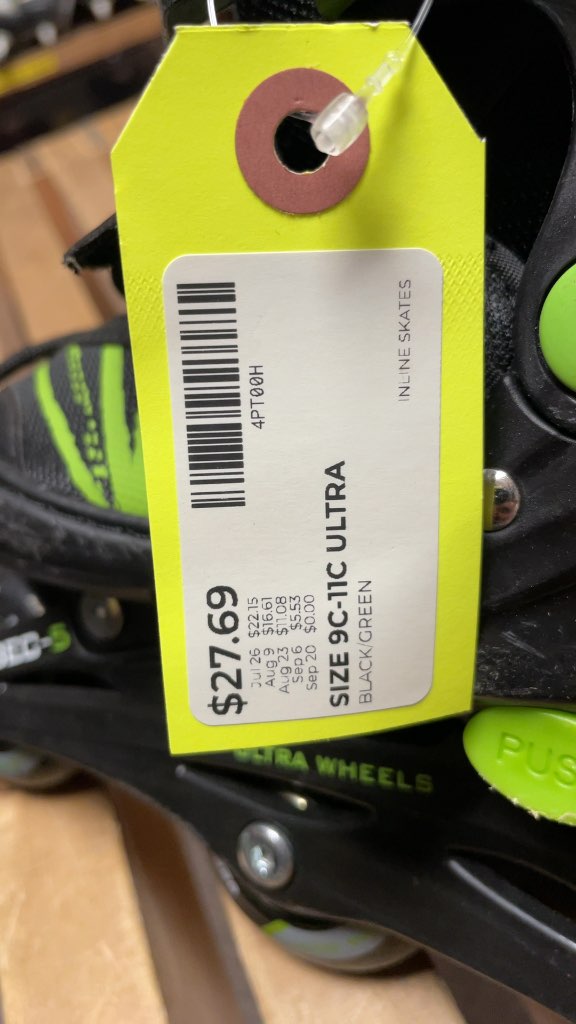 Ultra Wheels Adjustable Inline Skates Size 9C-11C