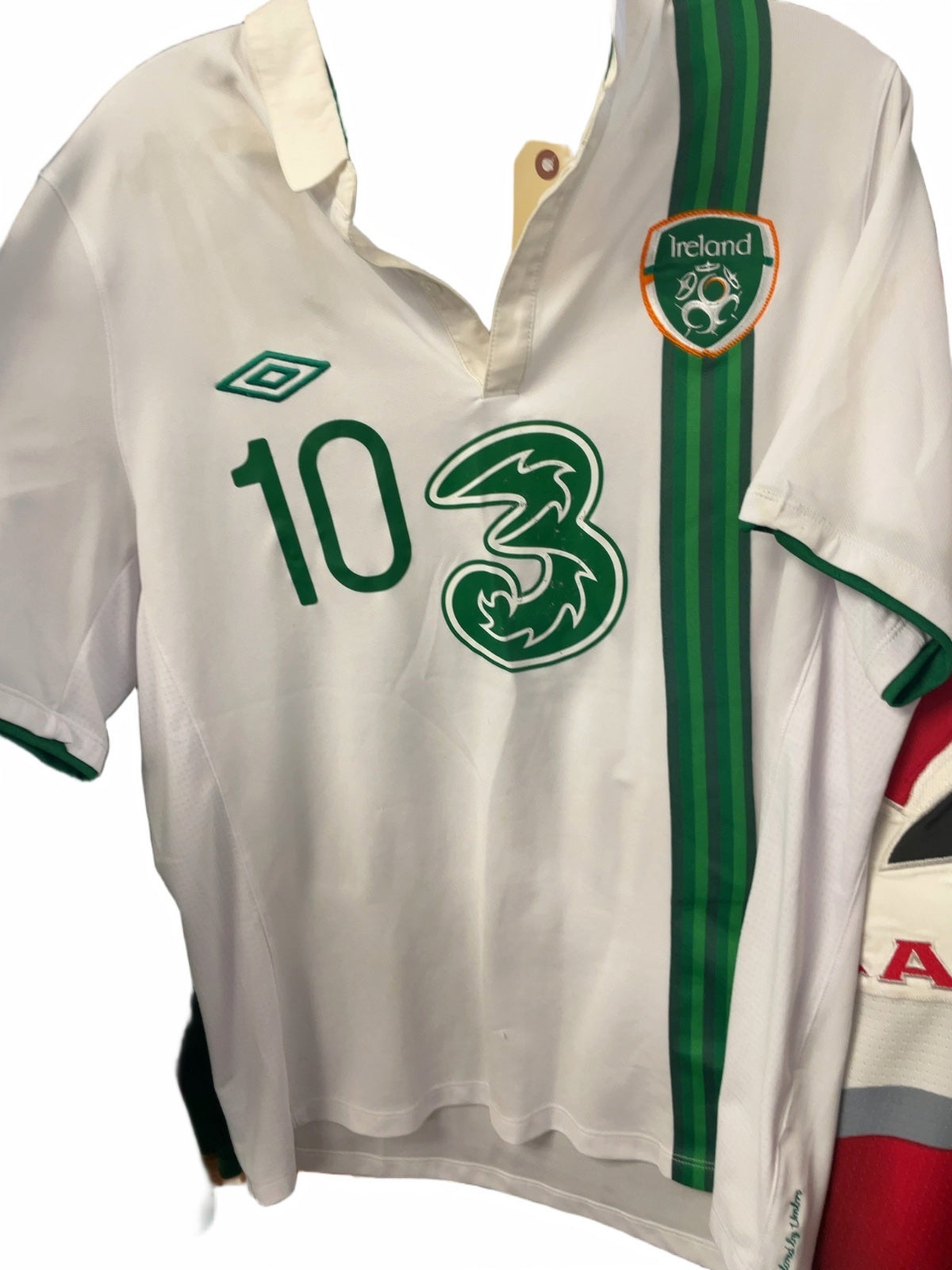Umbro Ireland National Team Jersey Size Large White #10
