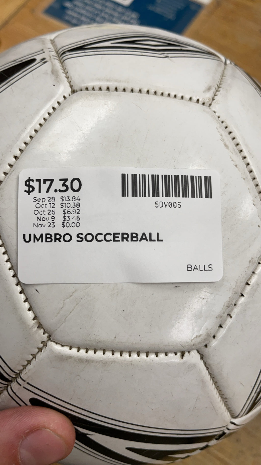 Umbro Soccer Ball Size 5 White/Black