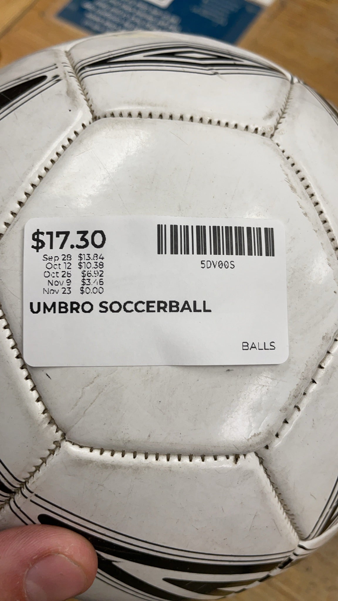 Umbro Soccer Ball Size 5 White/Black