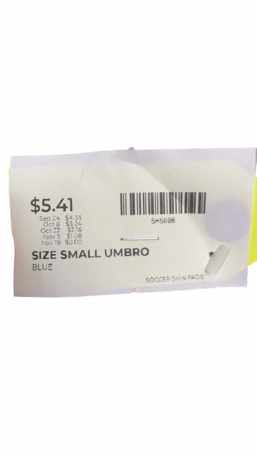 Umbro Soccer Shin Pads Small Blue