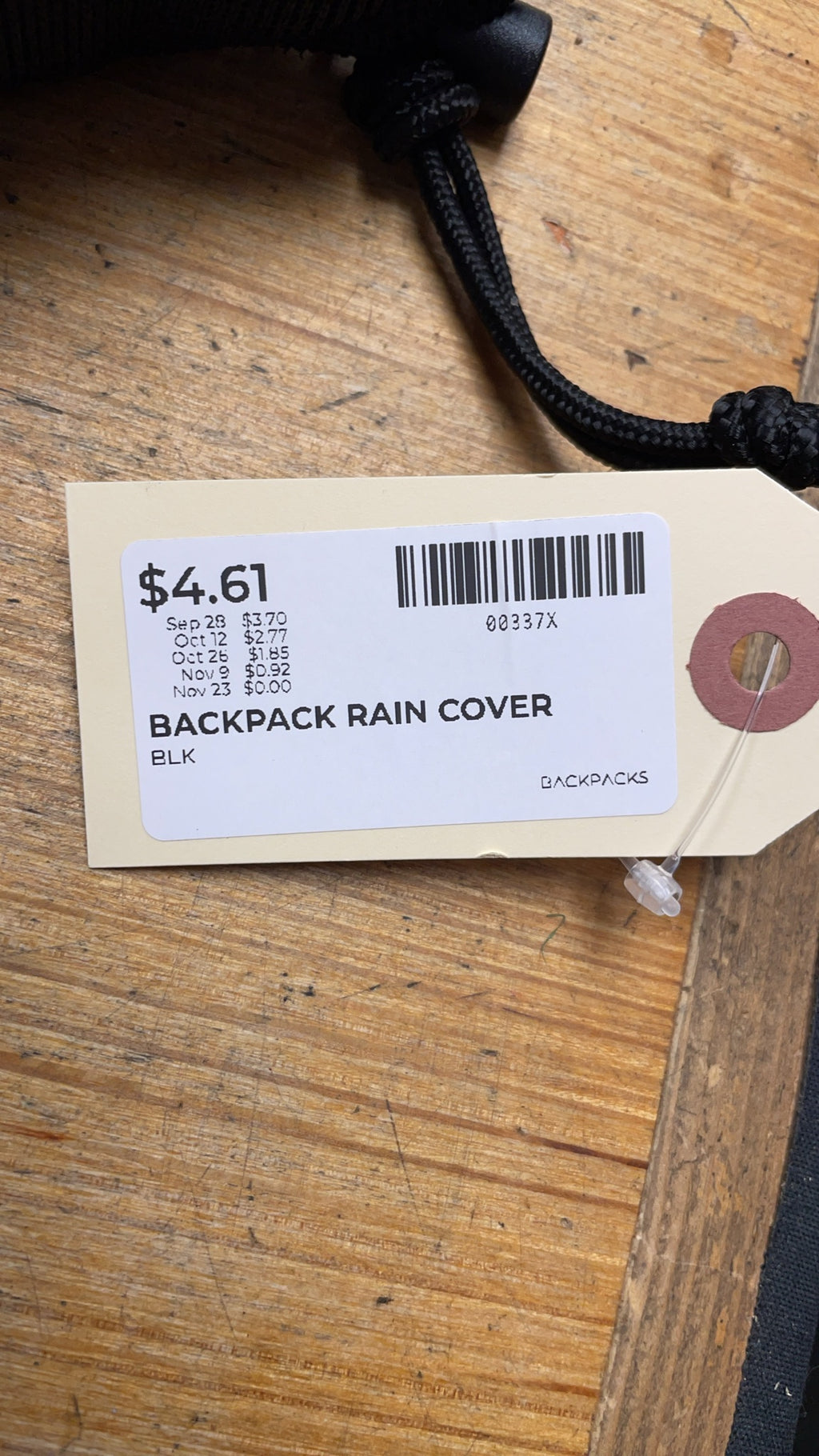Unbranded Backpack Rain Cover Med. Black