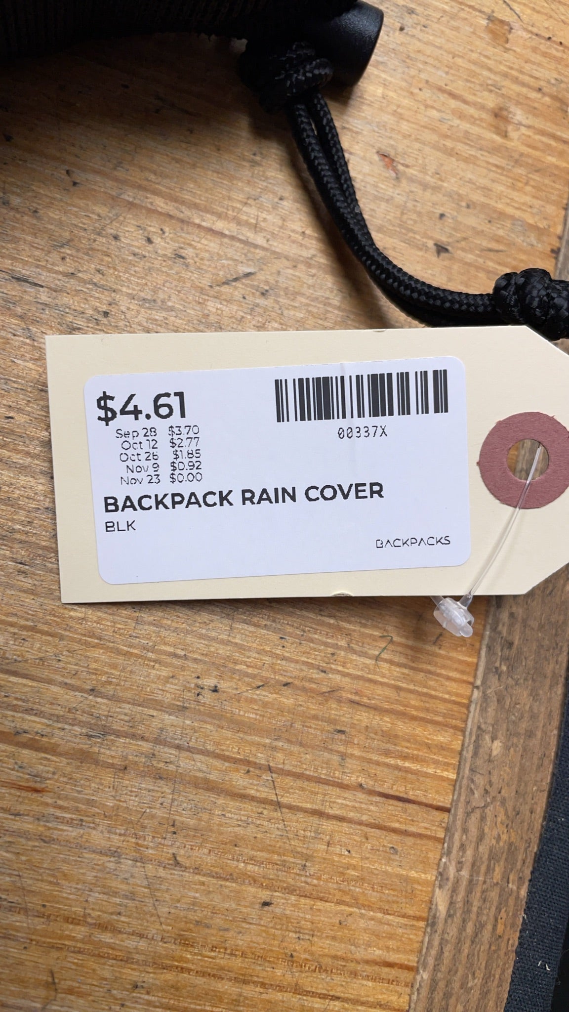 Unbranded Backpack Rain Cover Med. Black