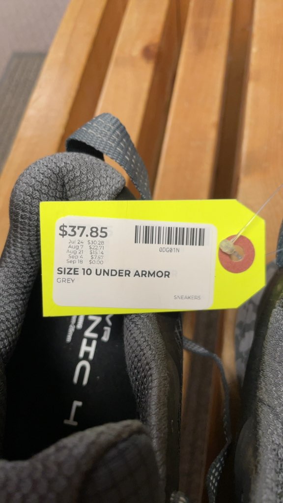 Under Armour Charged Bandit Trail Storm Sneakers - Size 10 - Grey