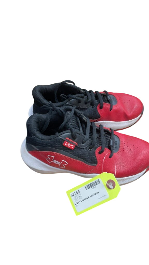 Under Armour Size 1.5 Red Court Shoes
