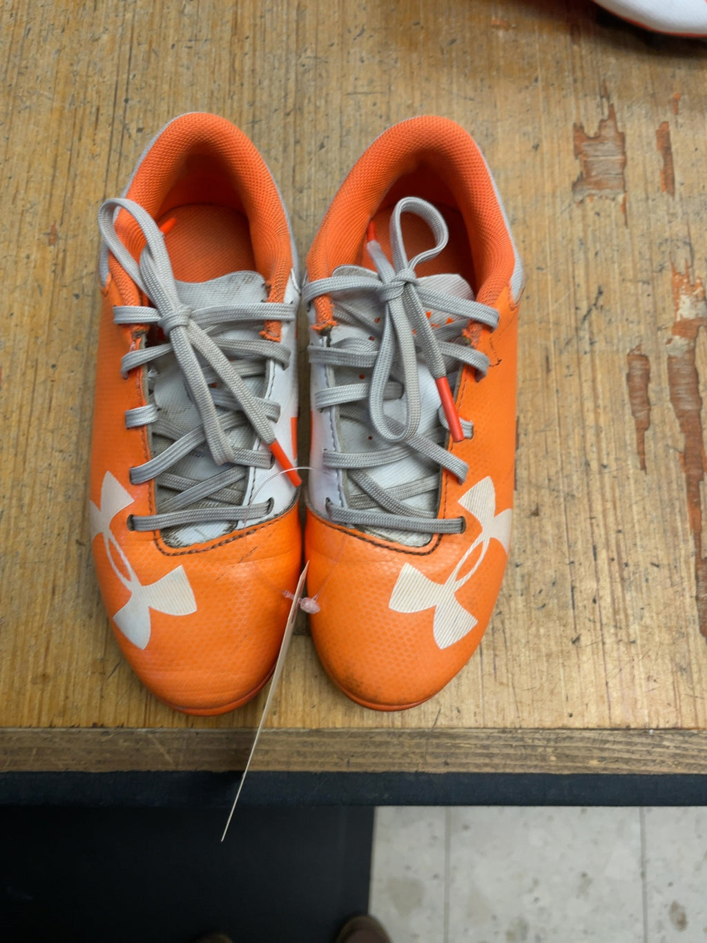 Under Armour Soccer Cleats Size 12C Orange/White