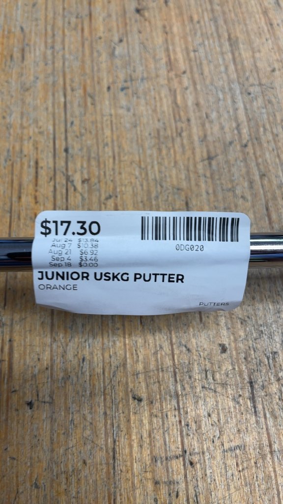 US Kids Golf USKG-520 Junior Putter - Orange