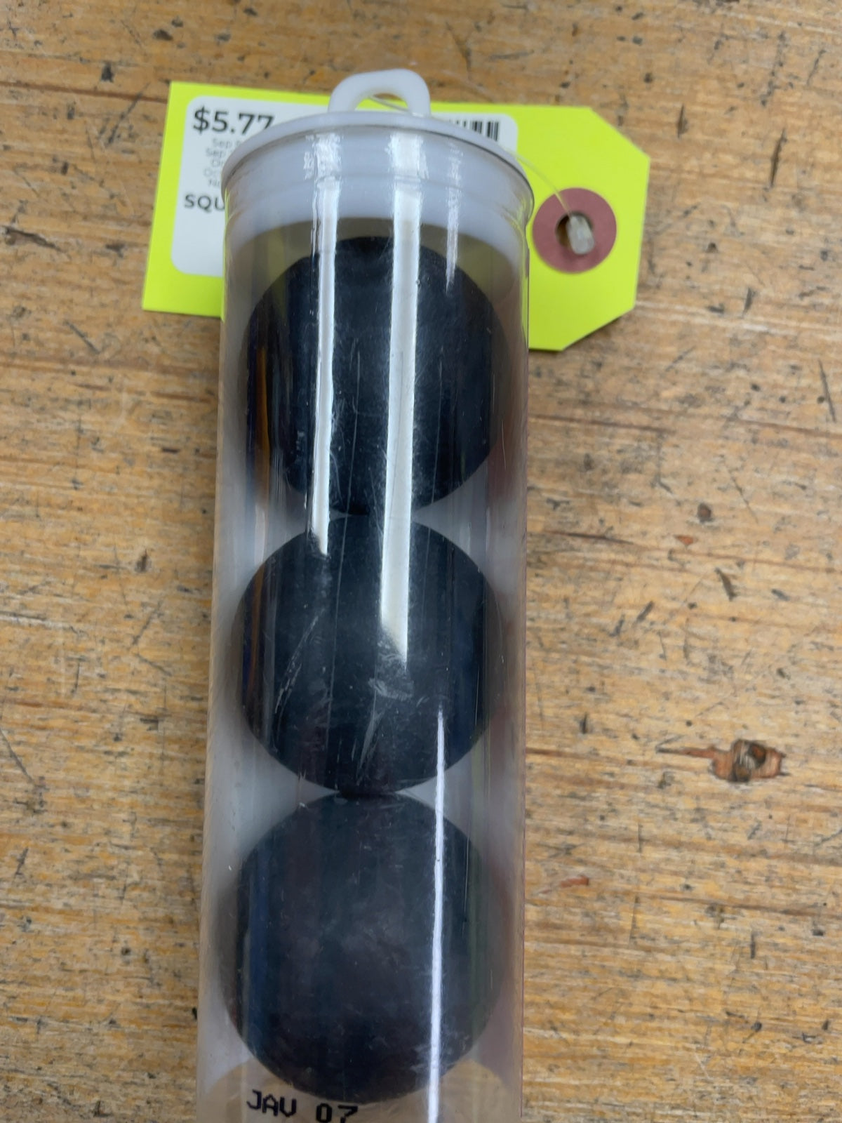 Used Wilson Staff Premium Squash Balls - Double Yellow Dot (3 Pack)