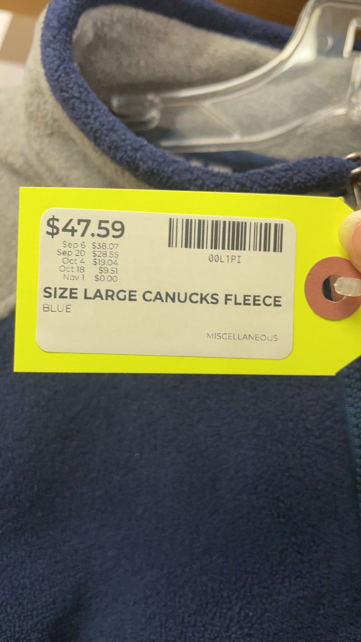 Vancouver Canucks Fleece Quarter-Zip Pullover
