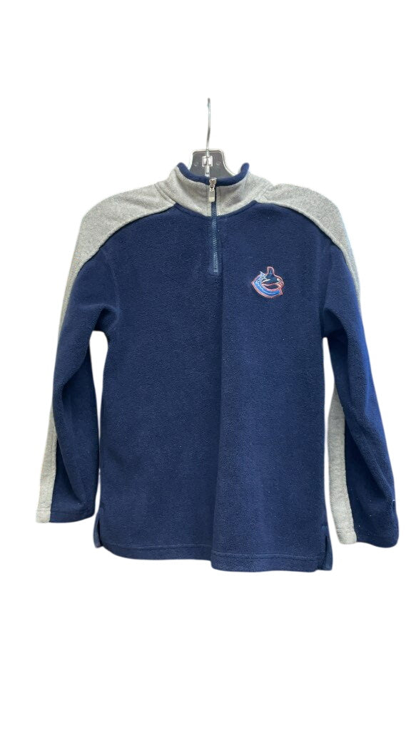 Vancouver Canucks Quarter-Zip Fleece Pullover - Size Small