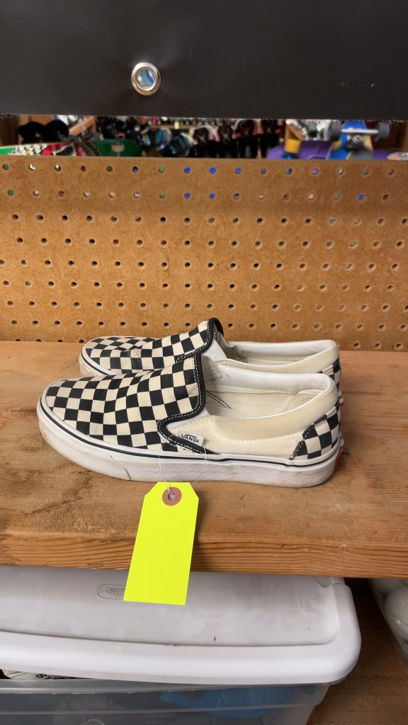 Vans Classic Slip-On Checkerboard Shoes - Size 6