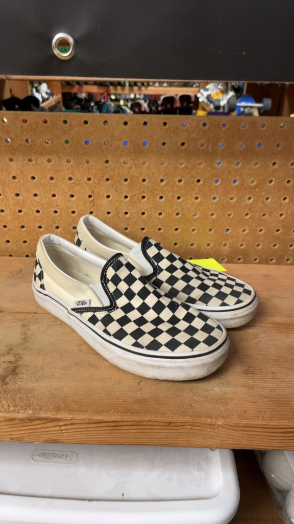 Vans Classic Slip-On Checkerboard Shoes - Size 6