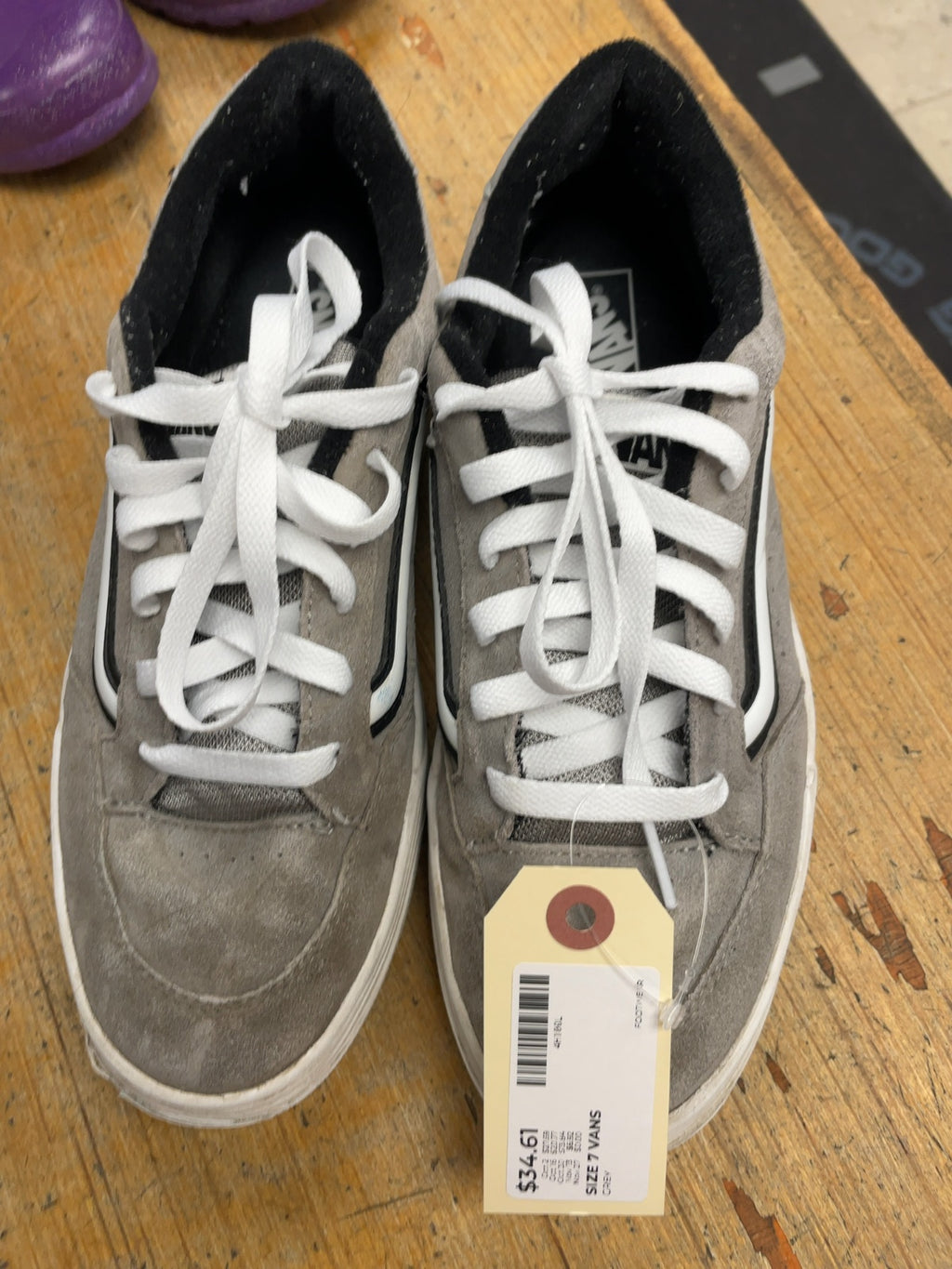 Vans Low-Top Skate Shoes Size 7 Grey