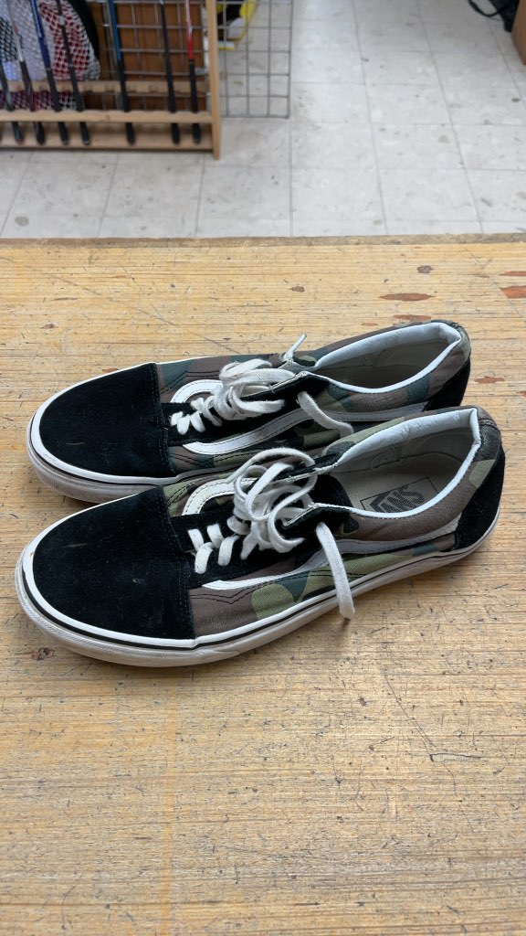 Vans Old Skool Camo Sneakers - Size 10