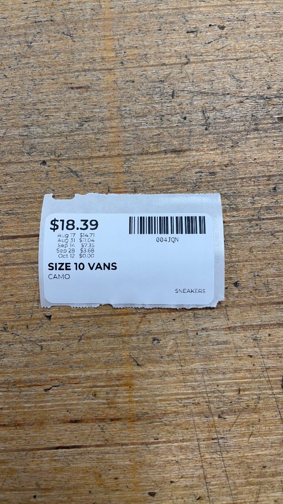 Vans Old Skool Camo Sneakers - Size 10