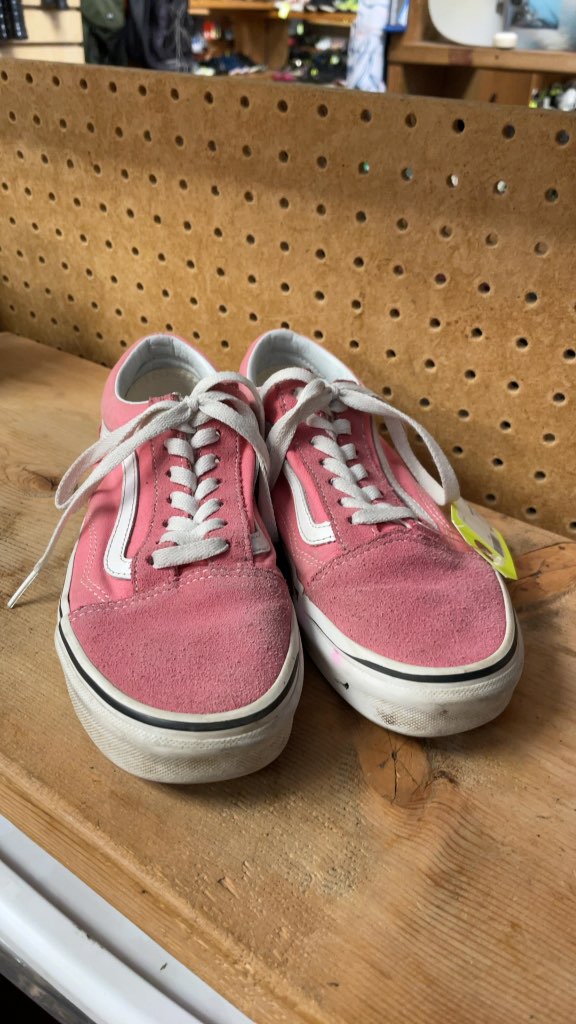 Vans Old Skool Pink Suede Sneakers - Size 6