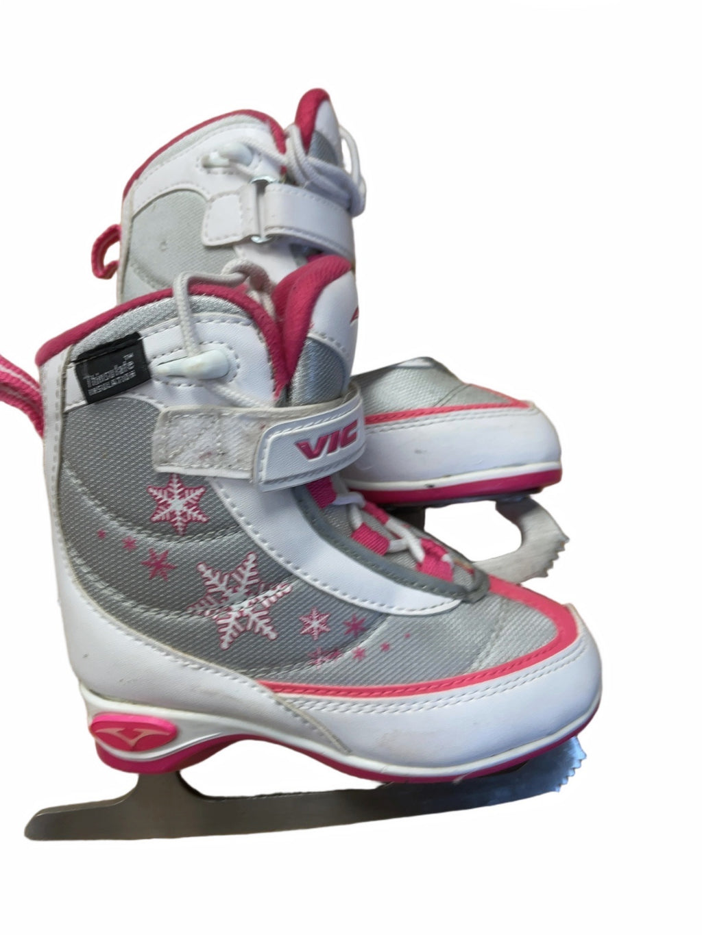 VIC Figure Skates Size 9C White/Pink