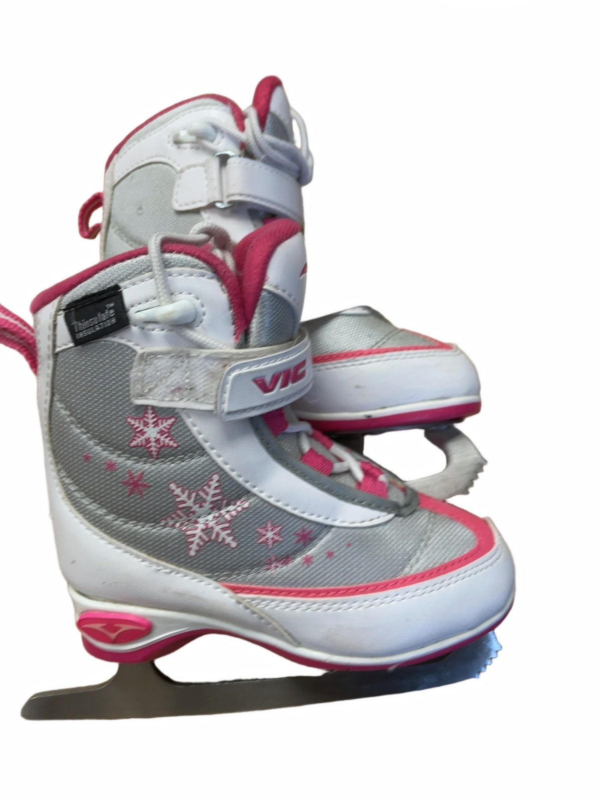 VIC Figure Skates Size 9C White/Pink