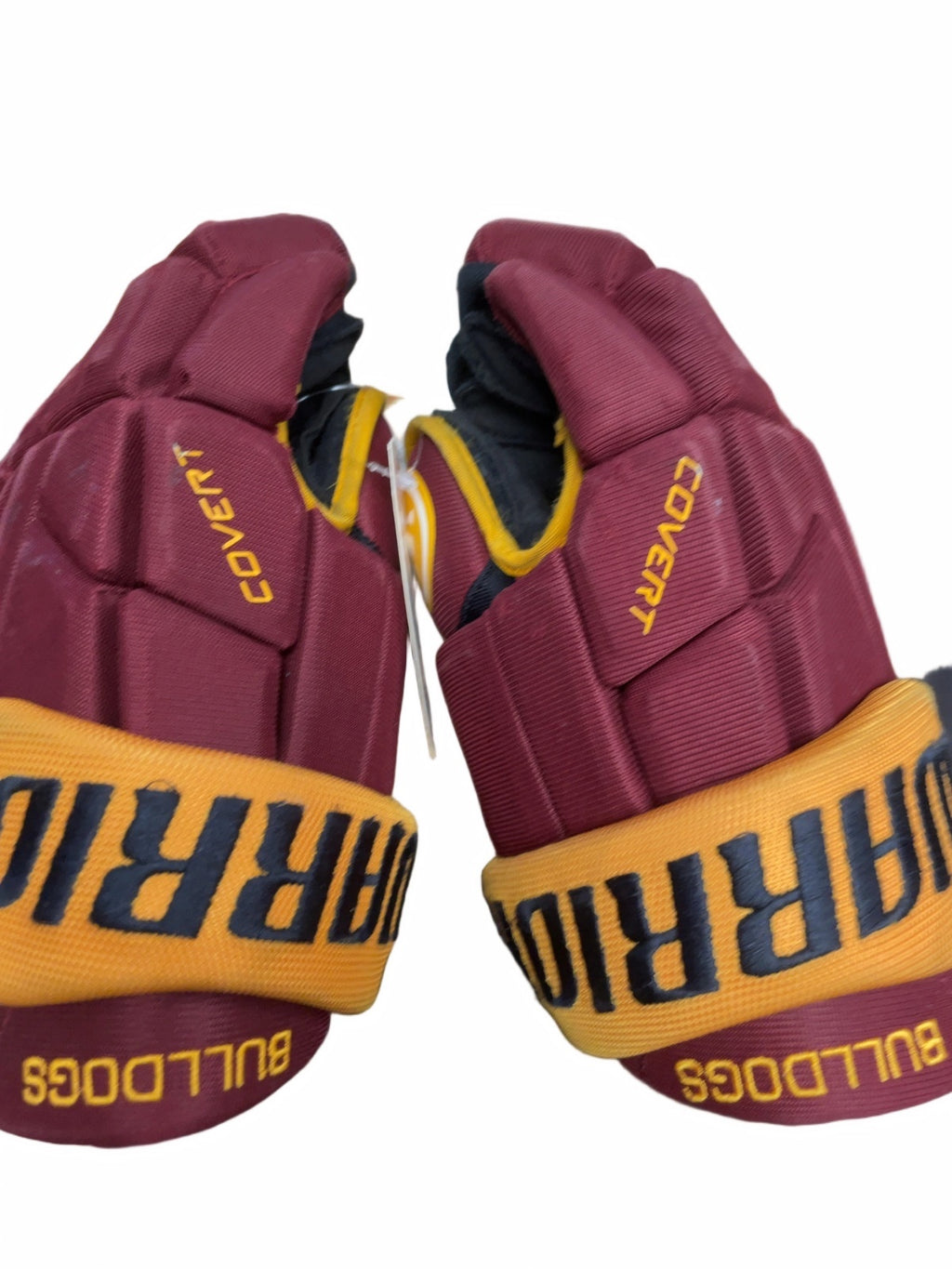 Warrior Covert 11" Junior Hockey Gloves Bulldogs Maroon/Yellow
