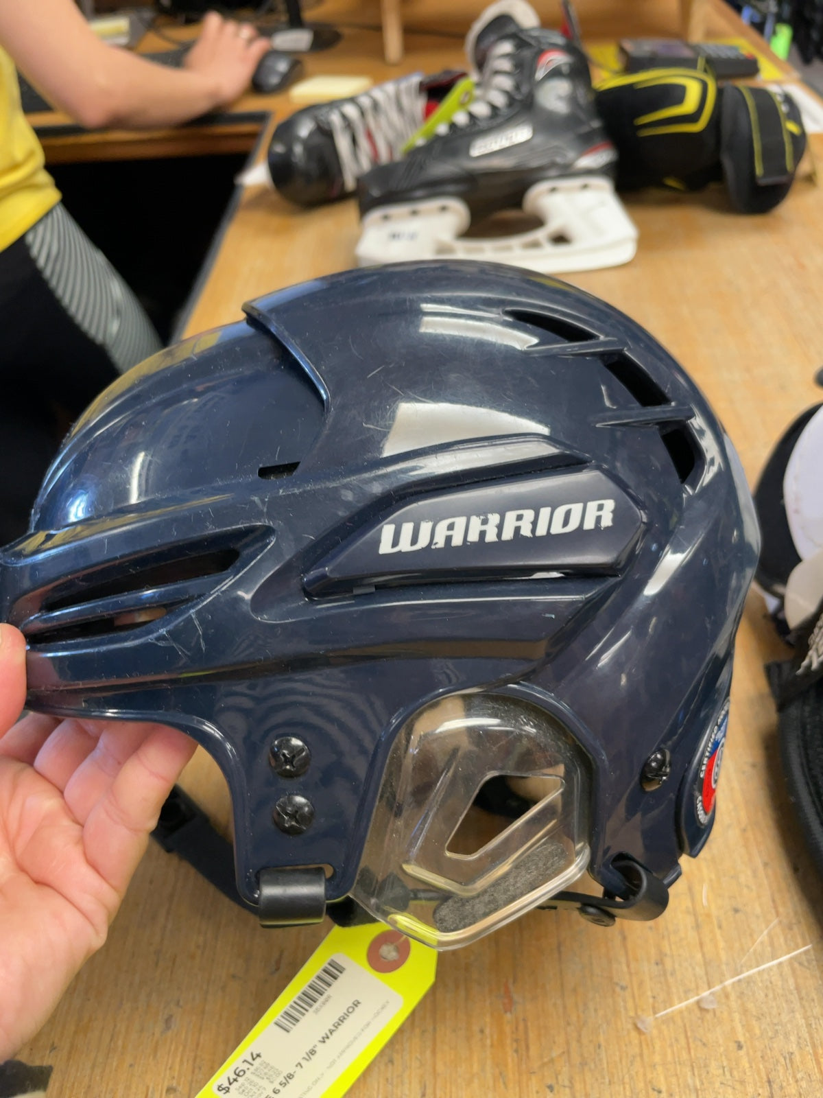 Warrior Hockey Helmet Size 6 5/8 - 7 1/8 Navy