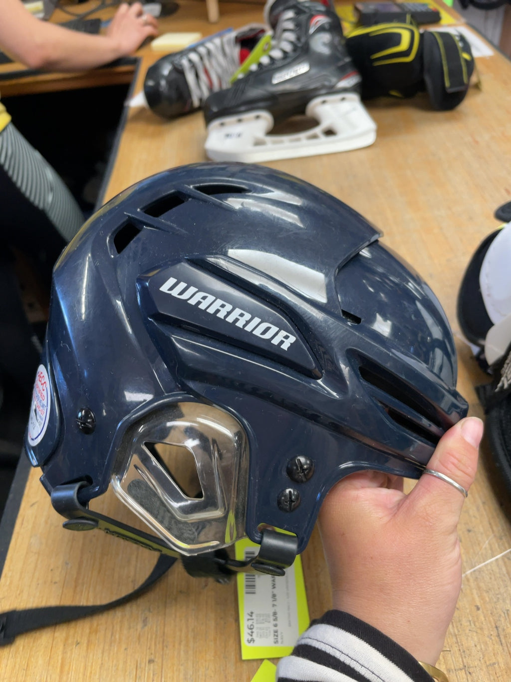 Warrior Hockey Helmet Size 6 5/8 - 7 1/8 Navy