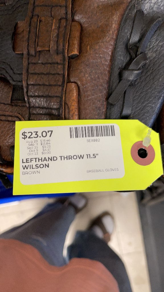 Wilson 11.5" Left Hand Throw Baseball Glove - Brown