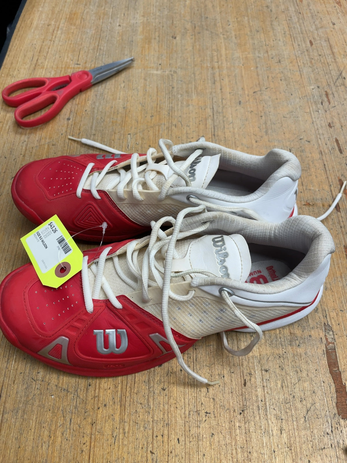 Wilson Court Shoes Size 9.5 Red/White