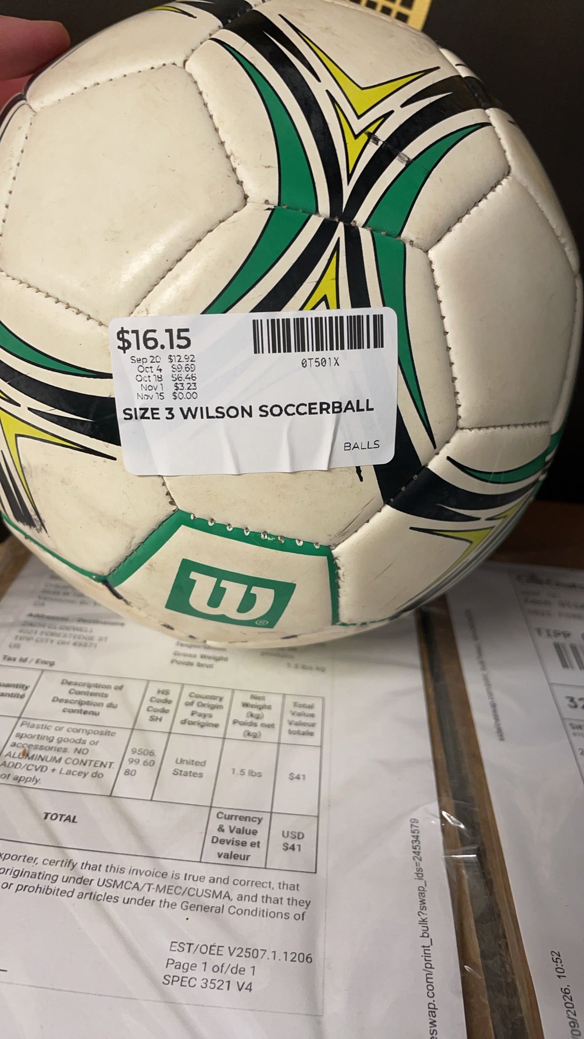 Wilson Extreme Size 3 Soccer Ball