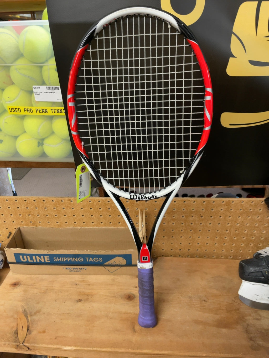 Wilson Reaction 4 3/8 White/Red Tennis Racquet