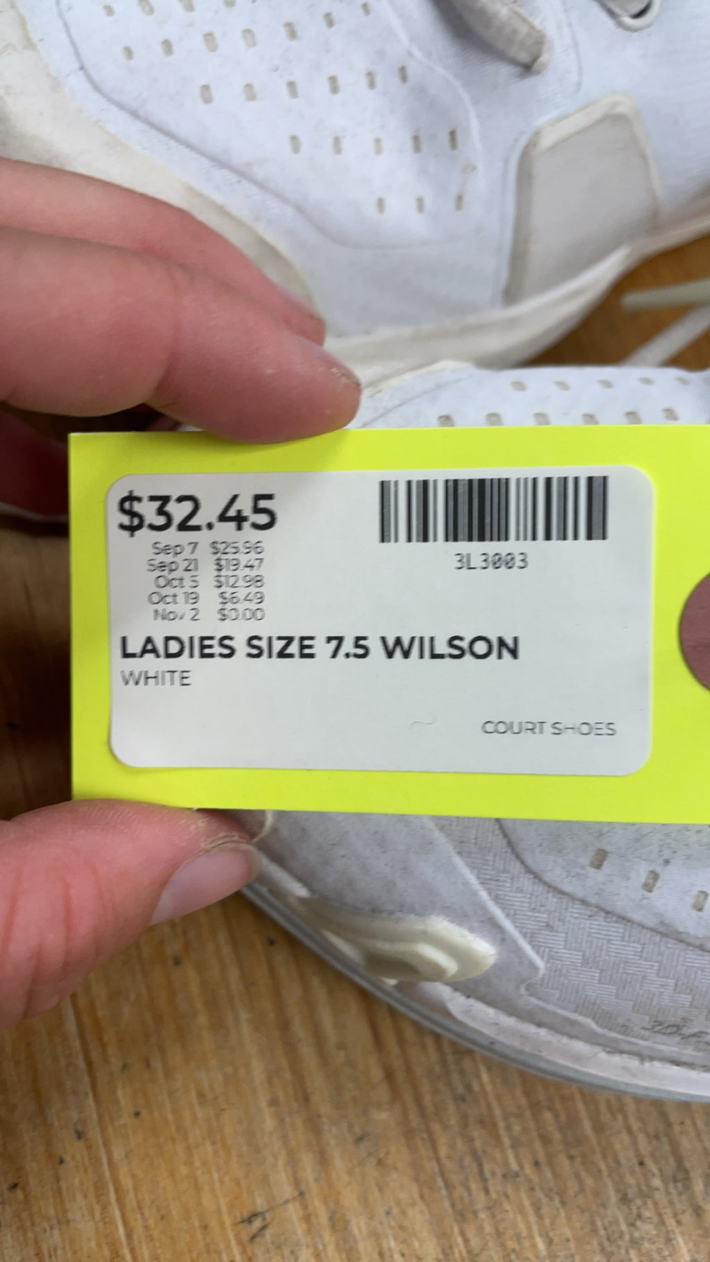 Wilson Rush Pro Ladies Court Shoes Size 7.5
