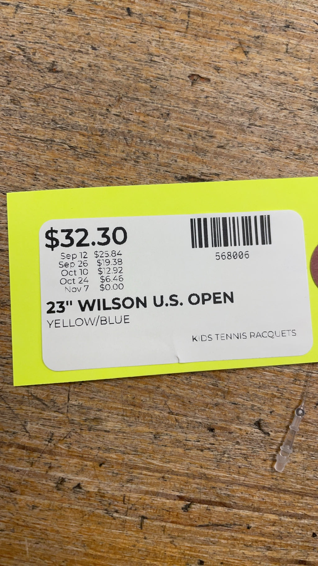 Wilson U.S. Open 23" Yellow/Blue Junior Tennis Racquet