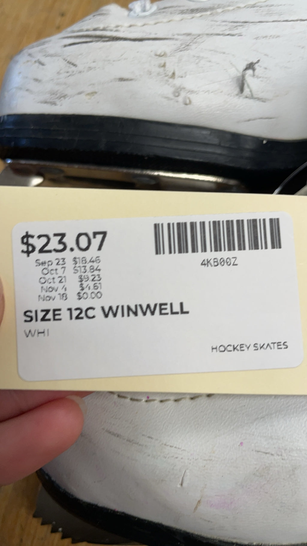 Winnwell Figure Skates Size 12C White