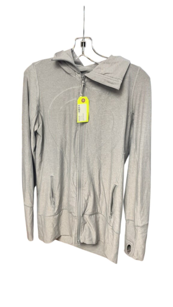 Women's Lululemon Grey Full-Zip Hoodie Jacket - Size 8