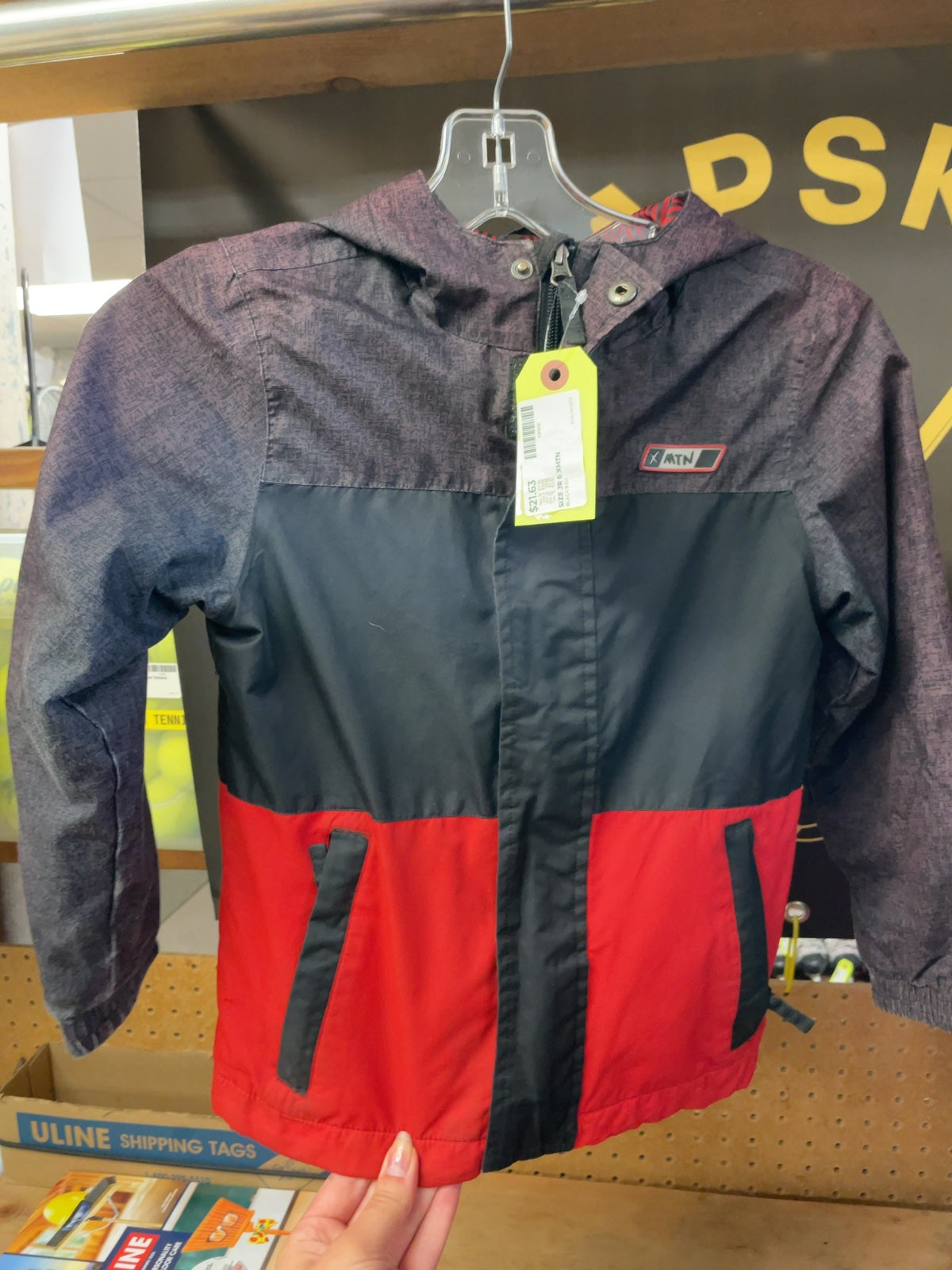 XMTN Rain Jacket JR 6 Black/Red