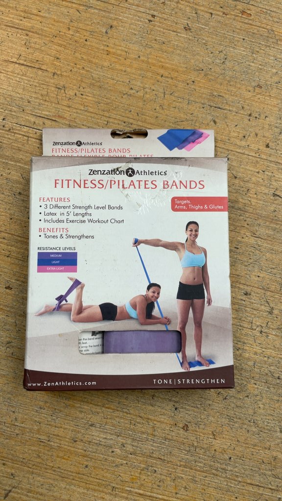 Zenzation Athletics Fitness/Pilates Resistance Bands - 3 Pack