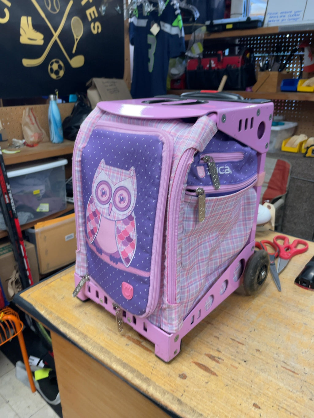 Zuca Figure Skate Bag Purple/Pink Owl