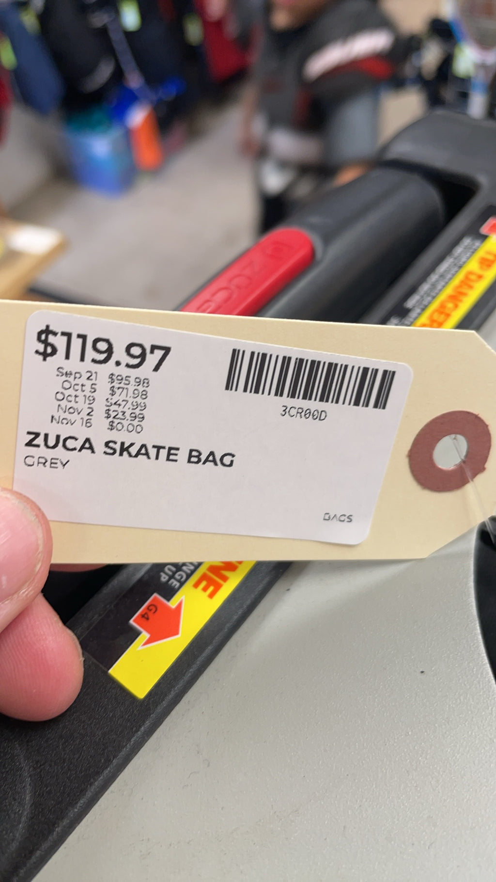 Zuca Skate Bag Grey Checkered