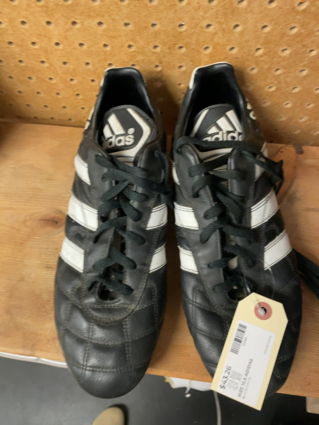 Adidas Soccer Cleats Size 12.5 Black/White