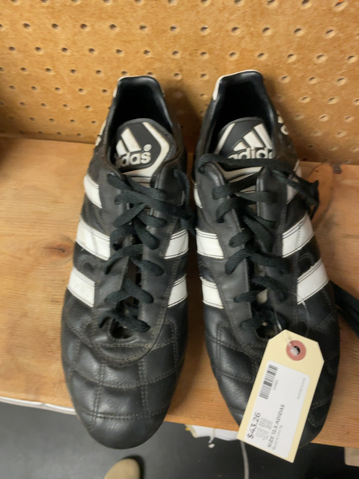 Adidas Soccer Cleats Size 12.5 Black/White