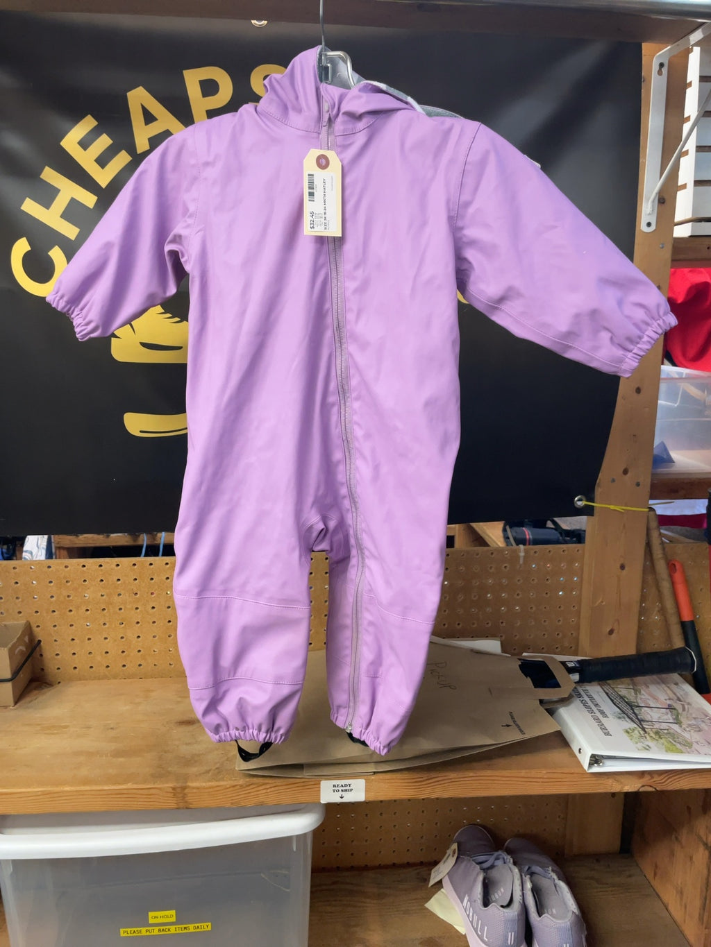 Hatley Muddy Buddy Size 18-24 Purple Rain Suit