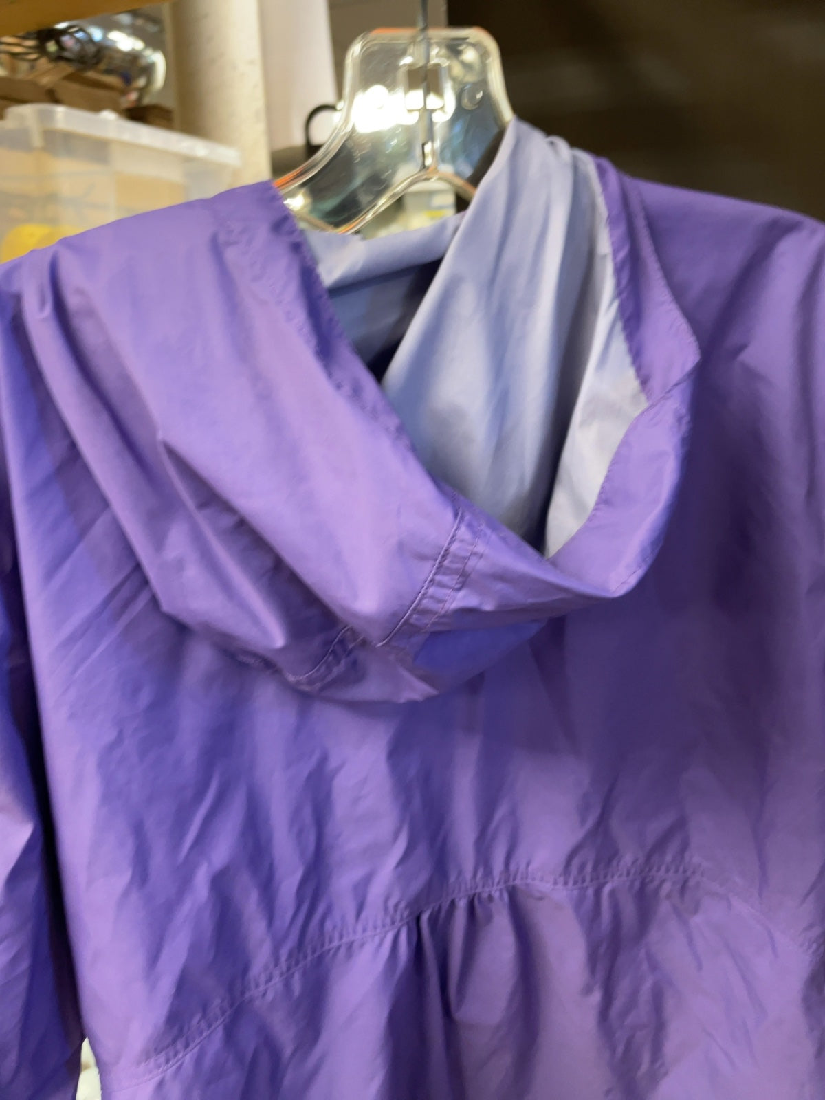 Columbia Hooded Rain Jacket Youth XL Purple