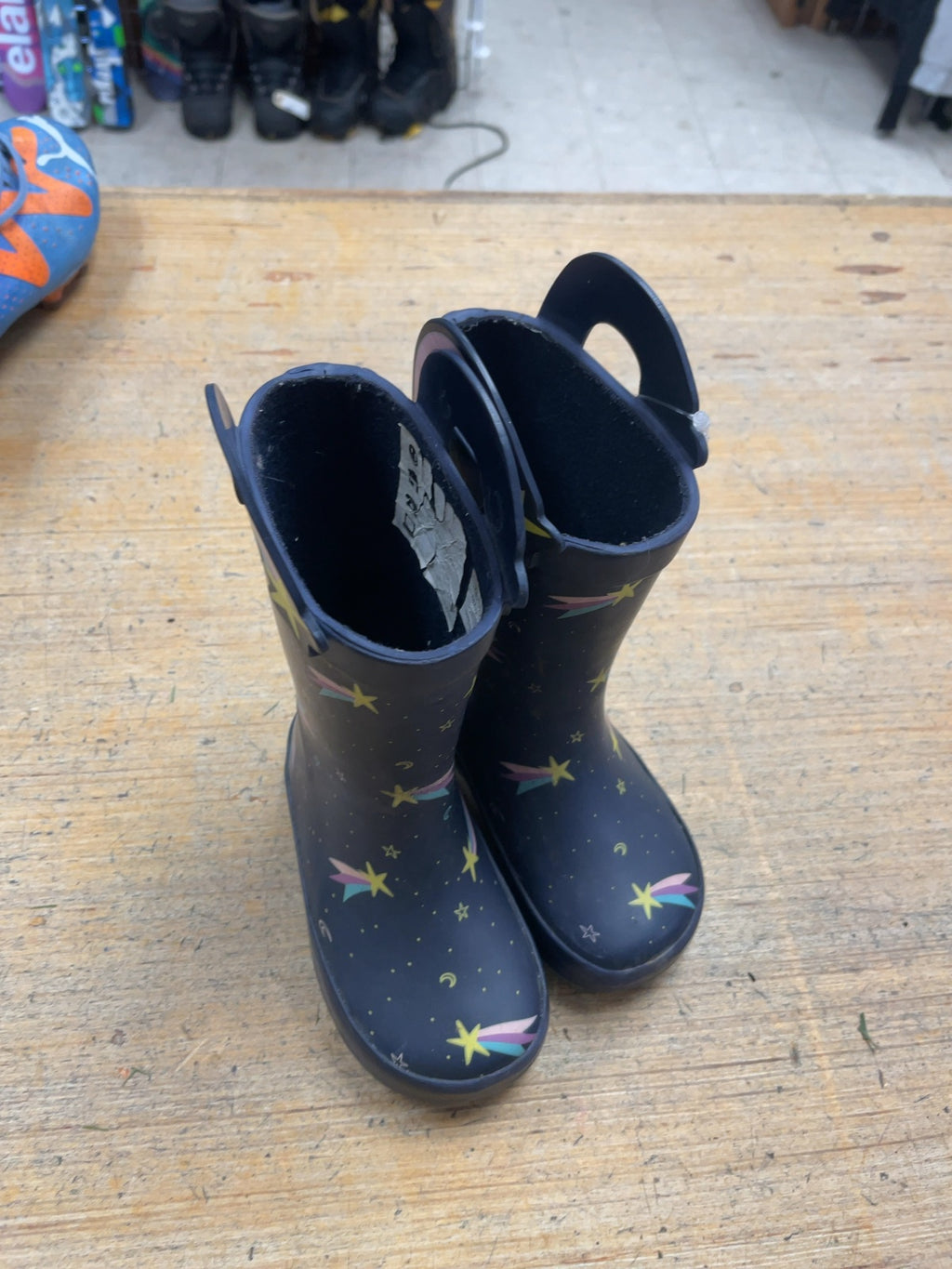 George Shooting Star Rain Boots Size 5C Blue