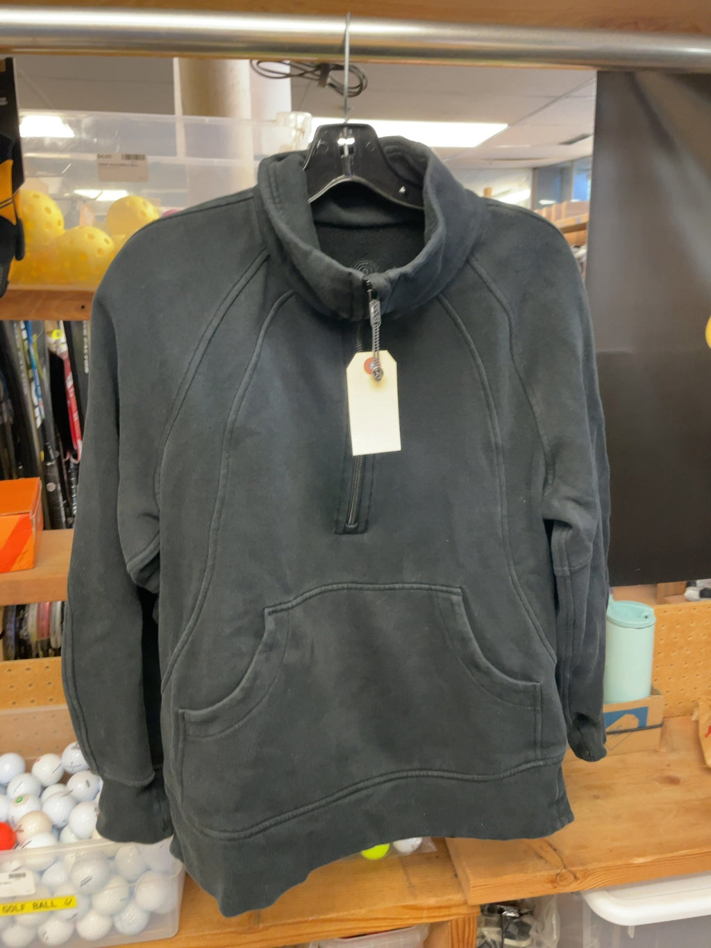 Lululemon Scuba Oversized Funnel Neck Half-Zip XS/S Black