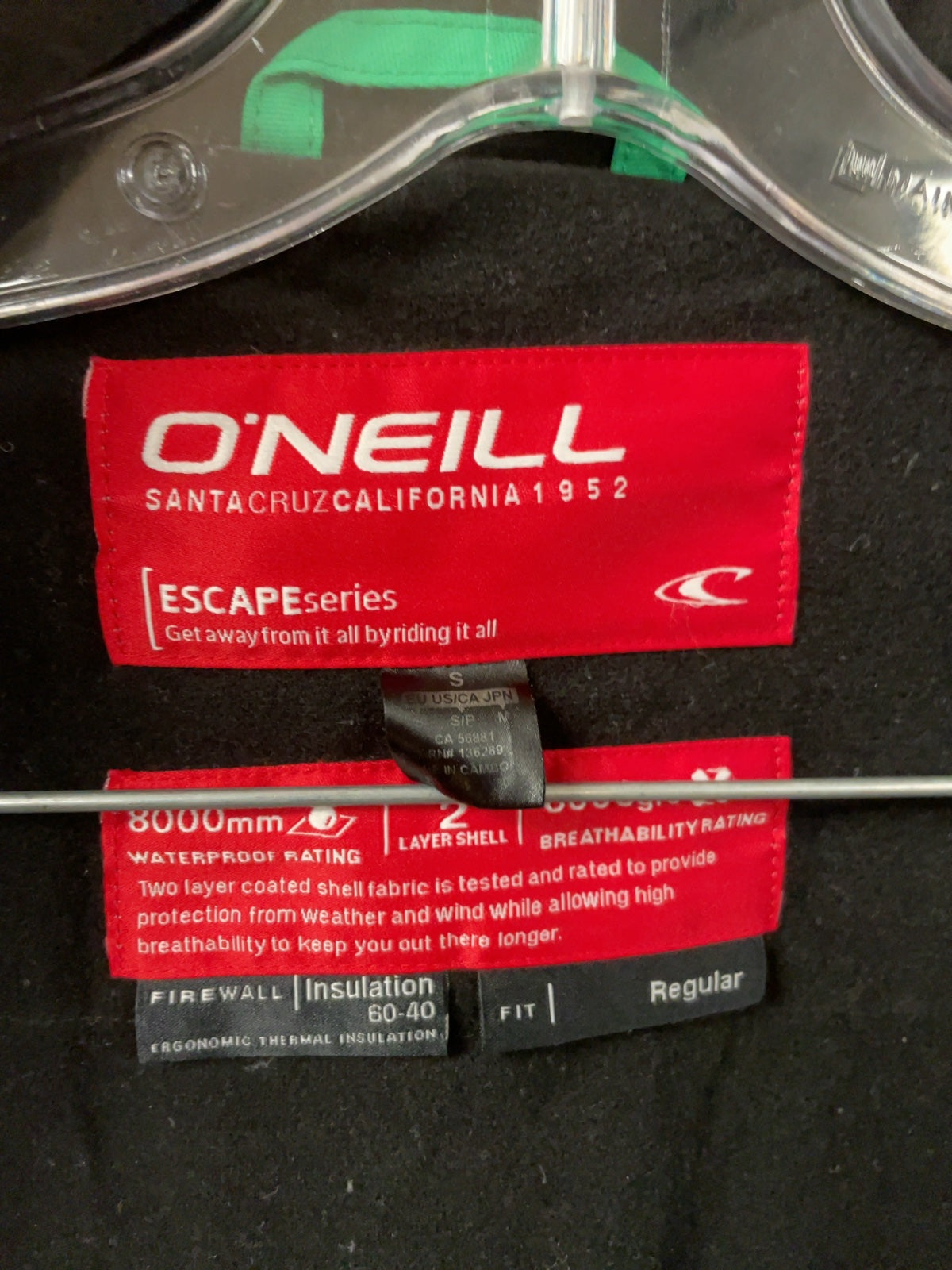 O'Neill Escape Series Ski Jacket Size S