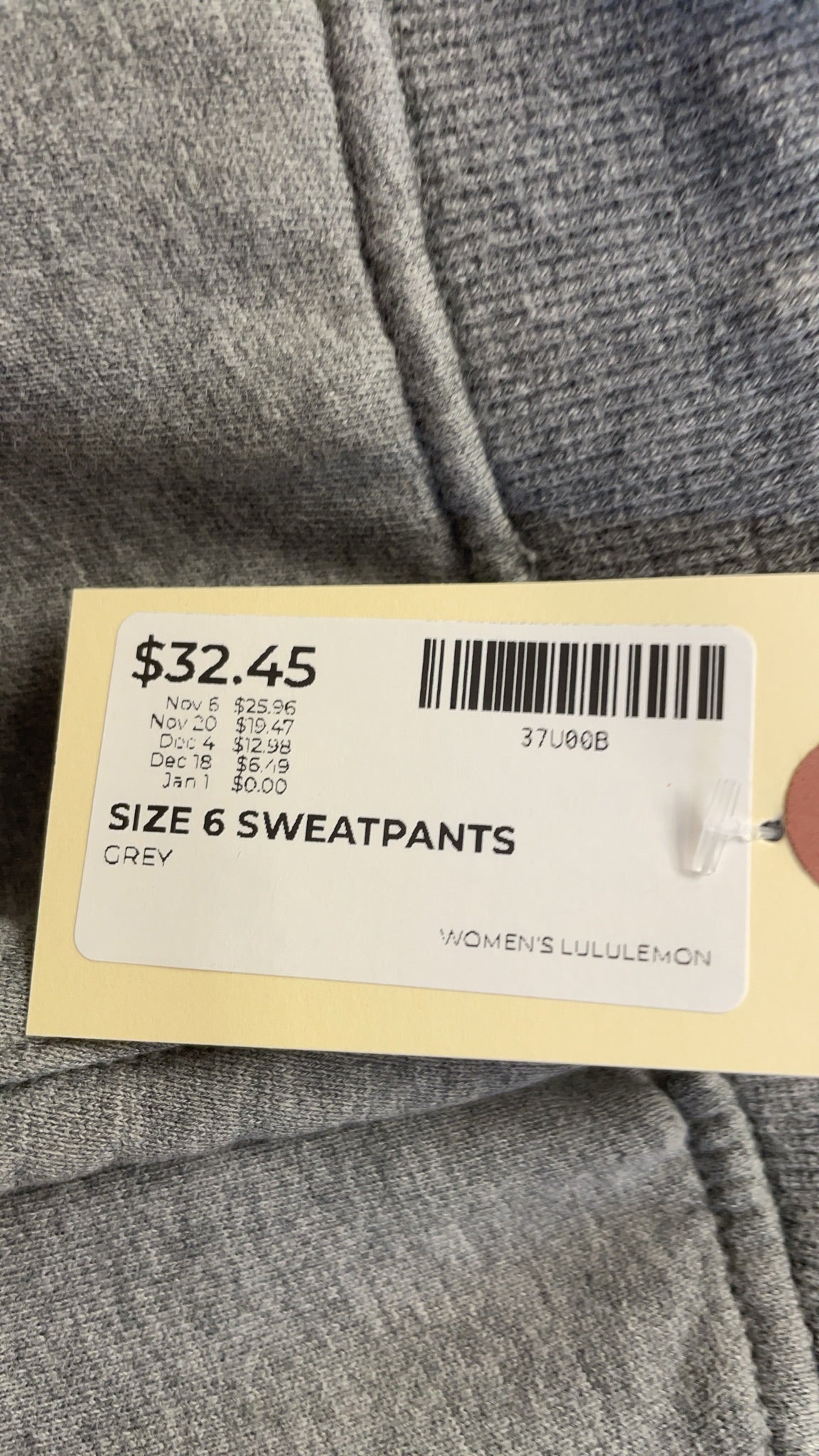 lululemon Size 6 Grey Sweatpants