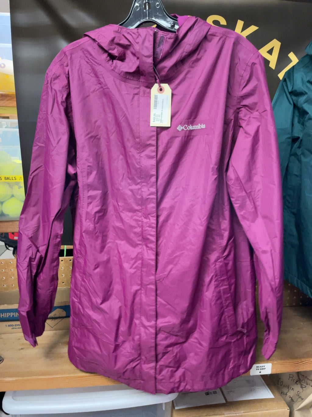 Columbia Omni-Tech Hooded Rain Jacket Size 1X